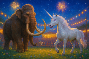 in an unexpected saturday night showdown, witness the epic parting of ways between mammoths and unicorns. discover the thrilling tale of these legendary creatures as they clash in a battle of wit and charm. don't miss this enchanting spectacle that blends fantasy with adventure!